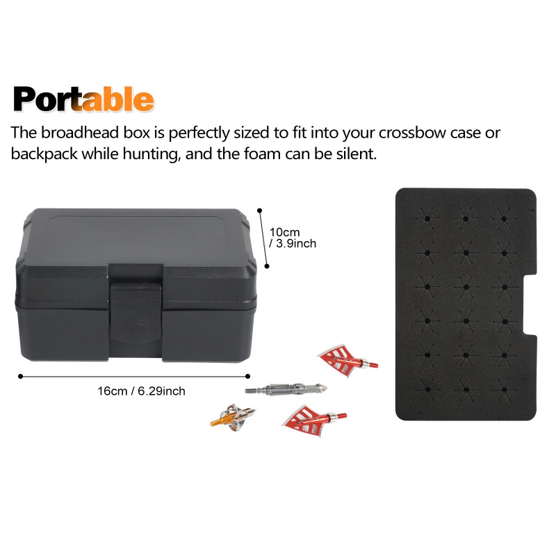 Broadhead Case  Arrowheads Box (18 slots)