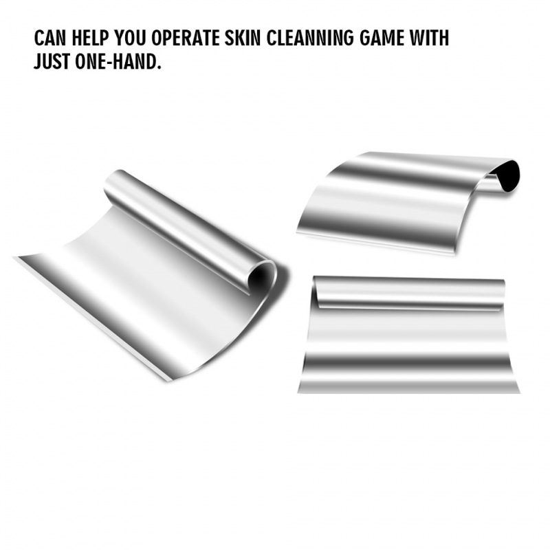 Animal Skinning and Fleshing Knife Draw Shave Debarking Tool for Fur Impurity Oil Removal and Clean - Stainless Steel
