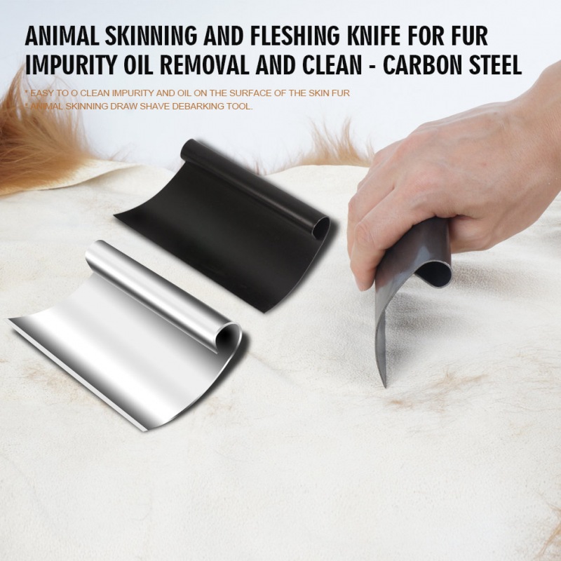 Animal Skinning and Fleshing Knife for Fur Impurity Oil Removal and Clean-2pcs