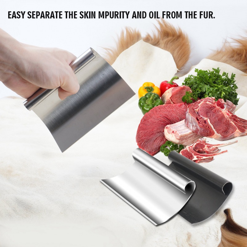 Animal Skinning and Fleshing Knife for Fur Impurity Oil Removal and Clean-2pcs