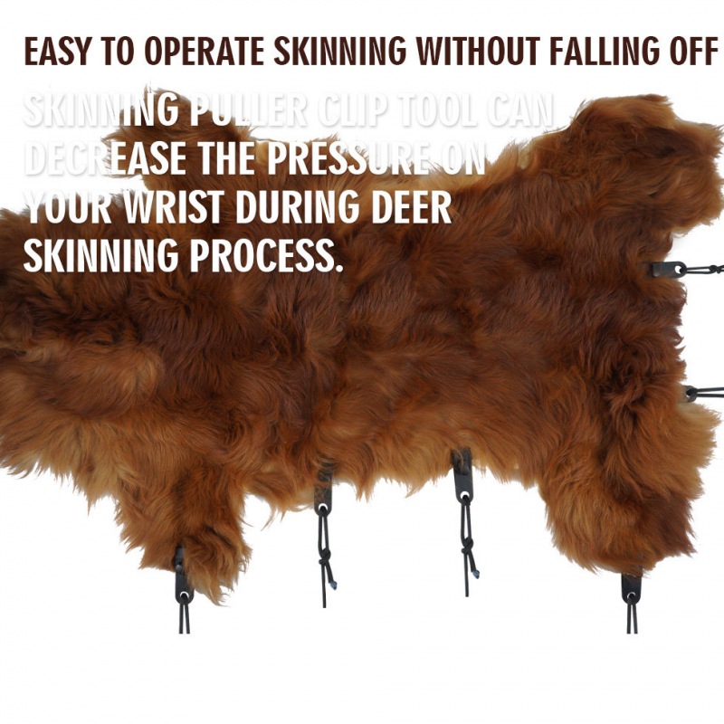 Animal Skinning Drying Frame Clip Tools(10 clips & 10-meter rope)
