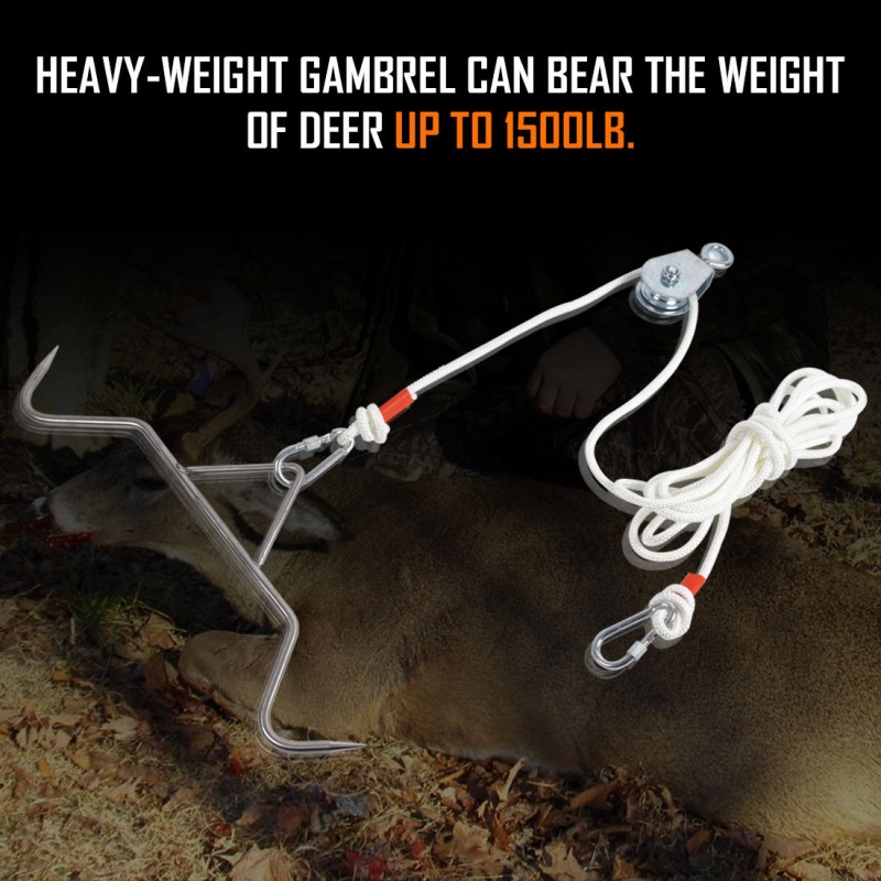 Hunting Game Pulley Hoist Lift System(White)