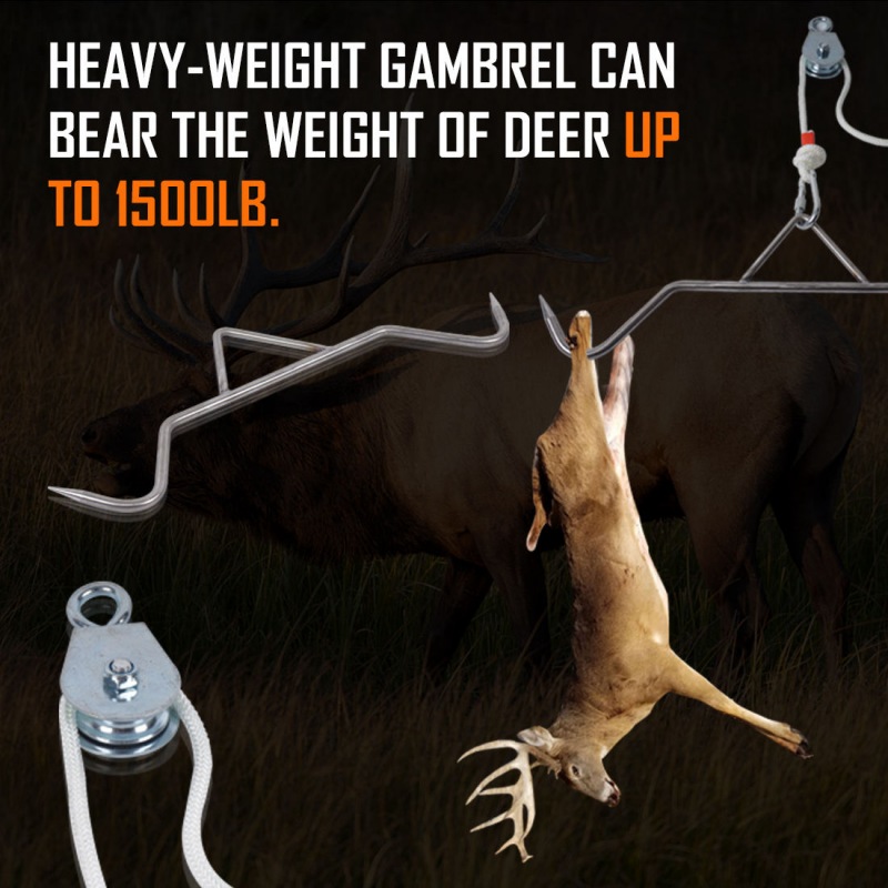Hunting Game Pulley Hoist Lift System(White)