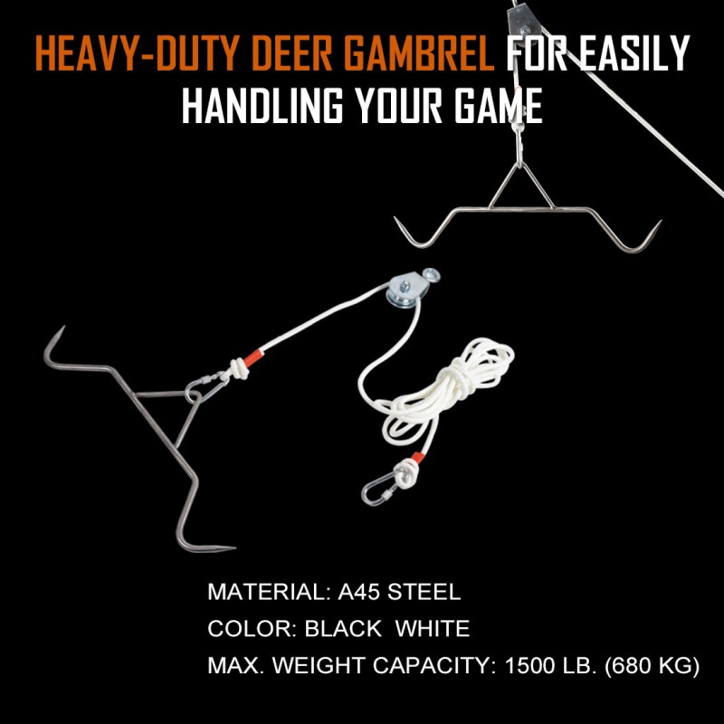 Hunting Game Pulley Hoist Lift System(White)