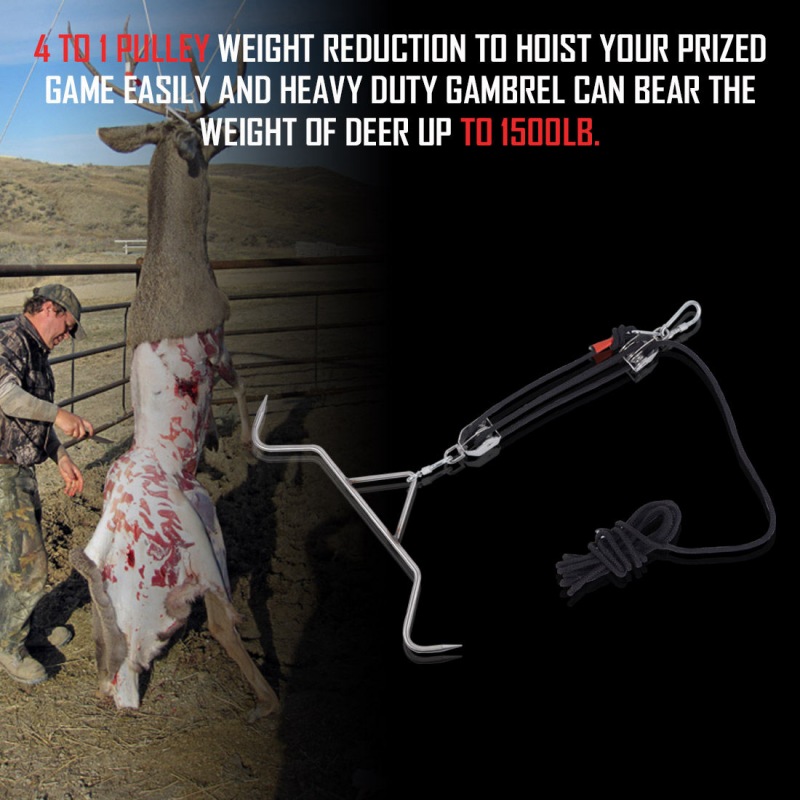 Hunting Game Pulley Hoist Lift System(Black)