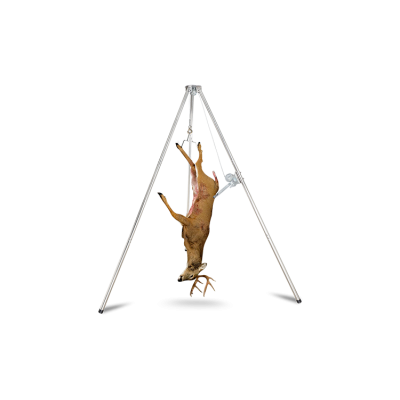 Stainless Steel Tripod Game Hoist With Gambrel And Manual Winch