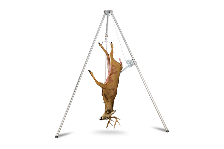 Stainless Steel Tripod Game Hoist With Gambrel And Manual Winch