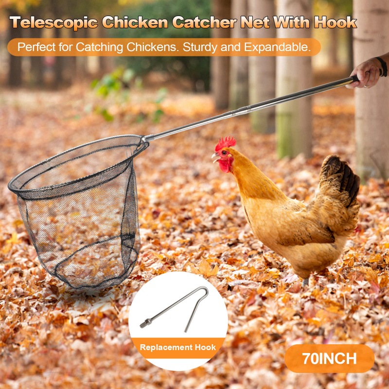 Animal Cather Round Net with Chicken Leg Hook Kit