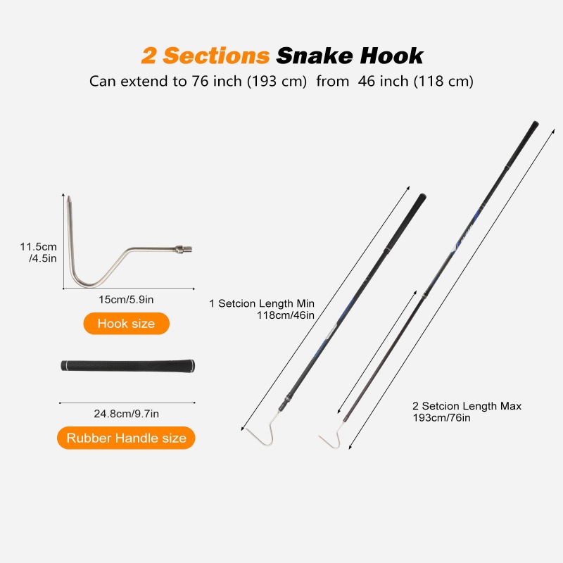 Snake Hook(Extend to 76 inch)