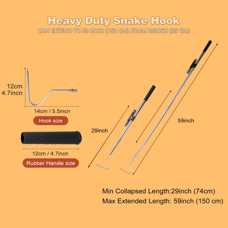 Extendable Snake Hook with LED
