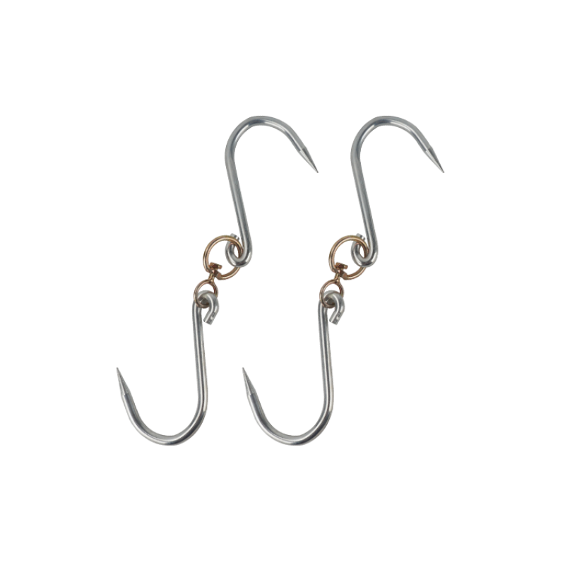 Swiveling Meat Hooks for Tripod Deer Game Hoist: Ideal for Hanging, Smoking, Giant Fish, Meat Processing, and Bacon Hanging.