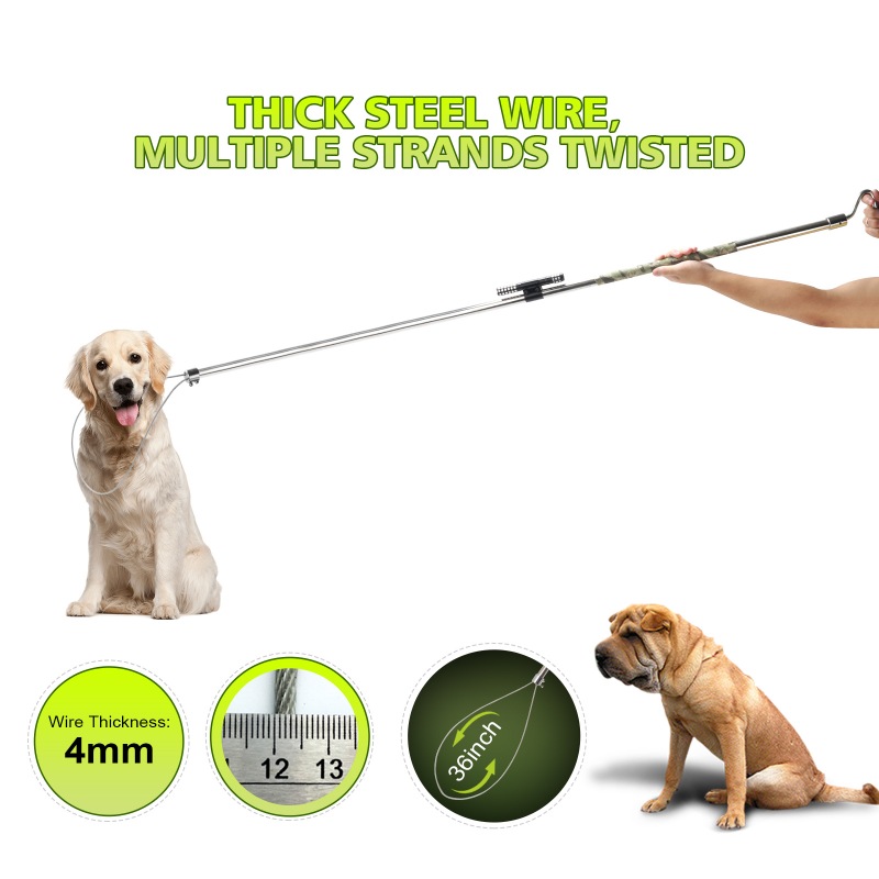 Dog Catcher Pole, Animal Catch Pole, Animal Control Tool Kit for Dogs, Pig, Fox, Hog and Other Wildlife 45 inchs