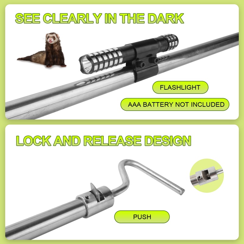 Dog Catcher Pole, Animal Catch Pole, Animal Control Tool Kit for Dogs, Pig, Fox, Hog and Other Wildlife 45 inchs