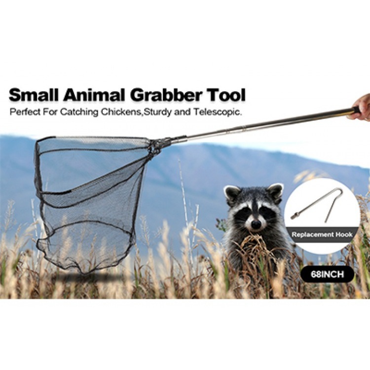 Capture with Ease: Animal Catcher Net with Chicken Leg Hook Kit