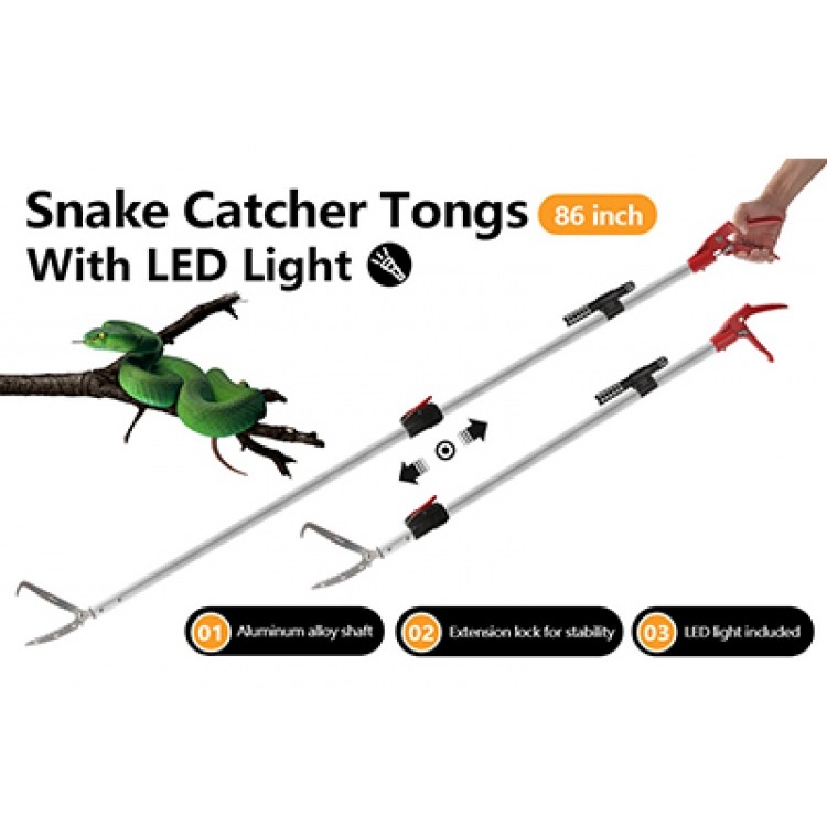 Master the Wild with Confidence The 86-Inch Snake Catcher Tongs