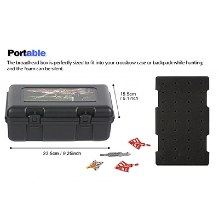 Organize and Protect Unveiling the 36PCS Broadhead Storage Box Case for Compound Hunting Bow and Crossbow Accessories