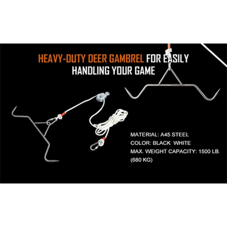How to Use the Hunting Game Hoist Gambrel Pulley Lift System for Deer Hanger Hunting Game Skinning