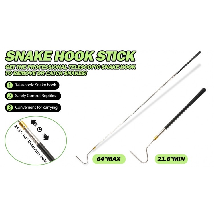 Safely Handle Your Ball Python: The Telescopic Snake Hook for Ball Python Owners