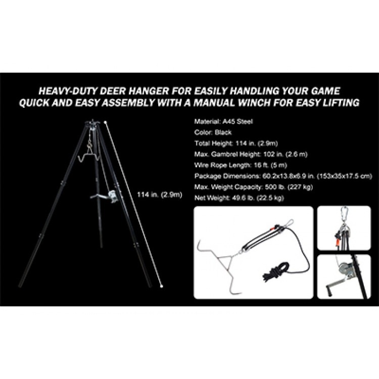Master Your Hunt with the Tripod Game Hoist with Gambrel: A Hunter's Ultimate Companion
